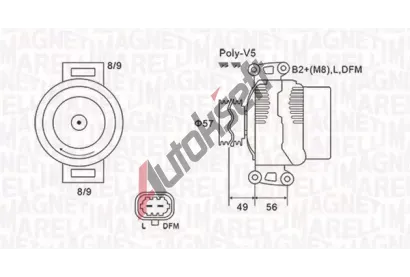 MAGNETI MARELLI Alterntor MAG 063731740010, 063731740010