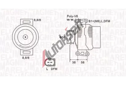 MAGNETI MARELLI Alterntor MAG 063731811010, 063731811010