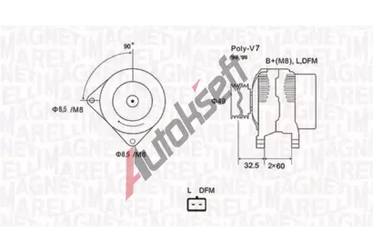 MAGNETI MARELLI Alterntor MAG 063731814010, 063731814010