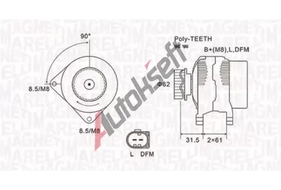 MAGNETI MARELLI Alterntor MAG 063731820010, 063731820010