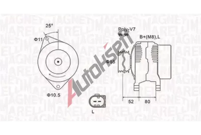 MAGNETI MARELLI Alterntor MAG 063731837010, 063731837010