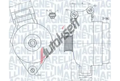 MAGNETI MARELLI Alterntor MAG 063731925010, 063731925010
