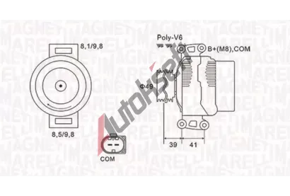 MAGNETI MARELLI Alterntor MAG 063731953010, 063731953010