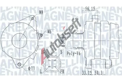 MAGNETI MARELLI Alterntor MAG 063732027010, 063732027010