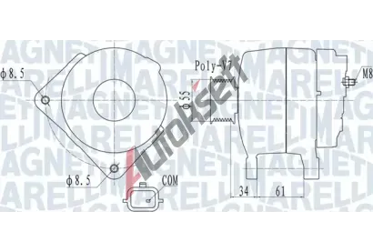 MAGNETI MARELLI Alterntor MAG 063732054010, 063732054010