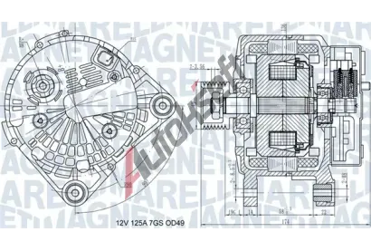 MAGNETI MARELLI Alterntor MAG 063732058010, 063732058010