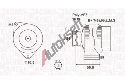 MAGNETI MARELLI Alterntor MAG 063732069010, 063732069010