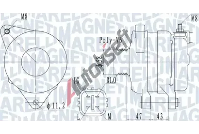 MAGNETI MARELLI Alterntor MAG 063732097010, 063732097010