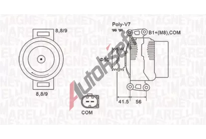 MAGNETI MARELLI Alterntor MAG 063732108010, 063732108010