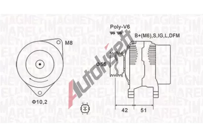 MAGNETI MARELLI Alterntor MAG 063732126010, 063732126010