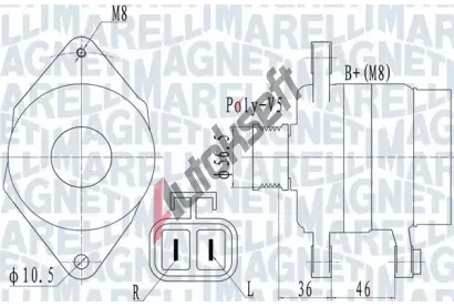 MAGNETI MARELLI Alterntor MAG 063732128010, 063732128010