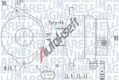 MAGNETI MARELLI Alterntor MAG 063732138010, 063732138010