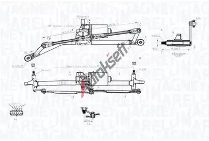 MAGNETI MARELLI Systém čištění skel MAG 064012001011, 064012001011 MAGNETI MARELLI Systém čištění skel MAG 064012001011, 064012001011