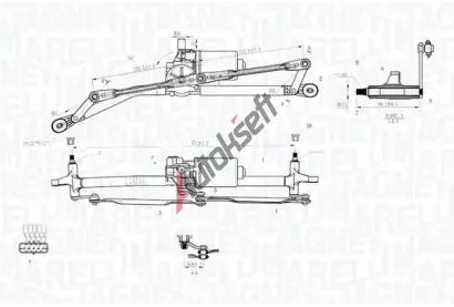 MAGNETI MARELLI Systém čištění skel MAG 064012005011, 064012005011 MAGNETI MARELLI Systém čištění skel MAG 064012005011, 064012005011