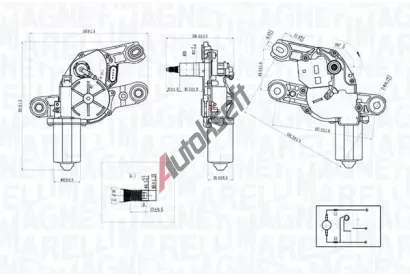 MAGNETI MARELLI Motor stěračů MAG 064075200010, 064075200010 MAGNETI MARELLI Motor stěračů MAG 064075200010, 064075200010