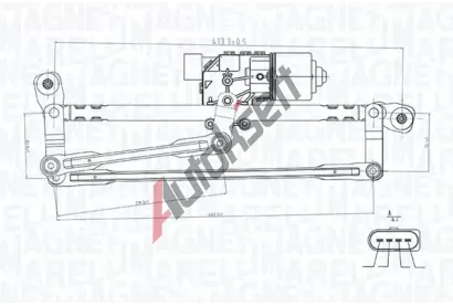 MAGNETI MARELLI Systém čištění skel MAG 064351737010, 064351737010 MAGNETI MARELLI Systém čištění skel MAG 064351737010, 064351737010