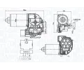 MAGNETI MARELLI Motor stěračů MAG 064372600010, 064372600010