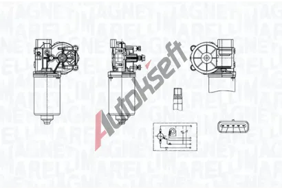 MAGNETI MARELLI Motor stěračů MAG 064376400010, 064376400010 MAGNETI MARELLI Motor stěračů MAG 064376400010, 064376400010