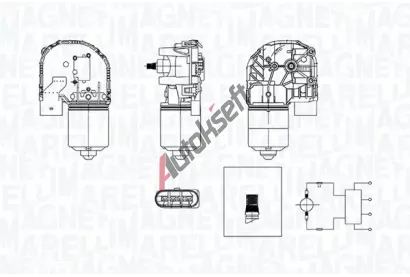 MAGNETI MARELLI Motor stěračů MAG 064377600010, 064377600010 MAGNETI MARELLI Motor stěračů MAG 064377600010, 064377600010