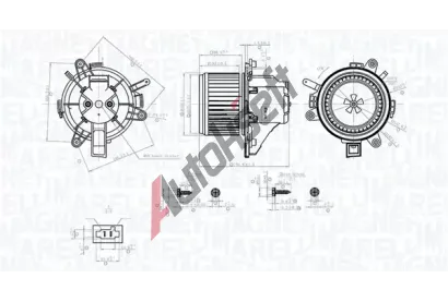 MAGNETI MARELLI Vnitřní ventilátor MAG 069412779010, 069412779010 MAGNETI MARELLI Vnitřní ventilátor MAG 069412779010, 069412779010
