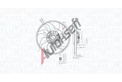 MAGNETI MARELLI Větrák chlazení motoru MAG 069422897010, 069422897010 MAGNETI MARELLI Větrák chlazení motoru MAG 069422897010, 069422897010