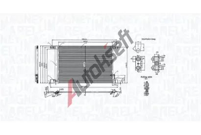 MAGNETI MARELLI Kondenztor klimatizace MAG 350203010600, 350203010600