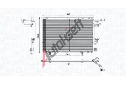 MAGNETI MARELLI Kondenztor klimatizace MAG 350203100600, 350203100600