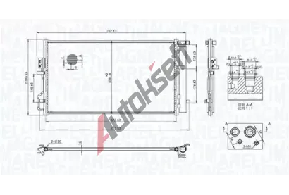 MAGNETI MARELLI Kondenztor klimatizace MAG 350203101100, 350203101100