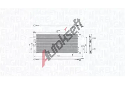 MAGNETI MARELLI Kondenztor klimatizace MAG 350203103900, 350203103900