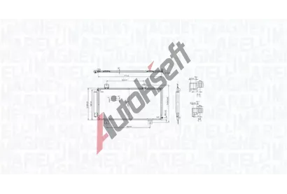 MAGNETI MARELLI Kondenz�tor klimatizace MAG 350203104100, 350203104100