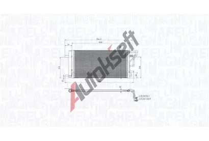 MAGNETI MARELLI Kondenztor klimatizace MAG 350203105200, 350203105200