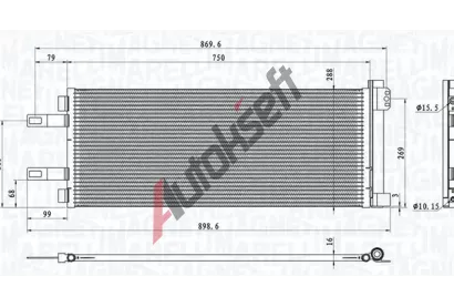 MAGNETI MARELLI Kondenz�tor klimatizace MAG 350203623000, 350203623000