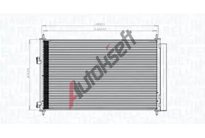 MAGNETI MARELLI Kondenztor klimatizace MAG 350203742000, 350203742000