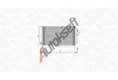 MAGNETI MARELLI Kondenztor klimatizace MAG 350203751000, 350203751000