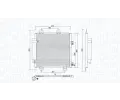 MAGNETI MARELLI Kondenztor klimatizace MAG 350203753000, 350203753000
