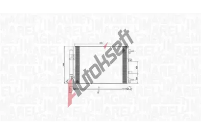 MAGNETI MARELLI Kondenztor klimatizace MAG 350203773000, 350203773000