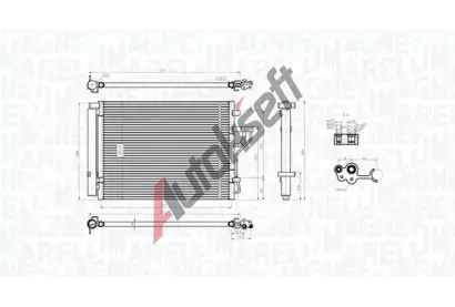 MAGNETI MARELLI Kondenztor klimatizace MAG 350203778000, 350203778000