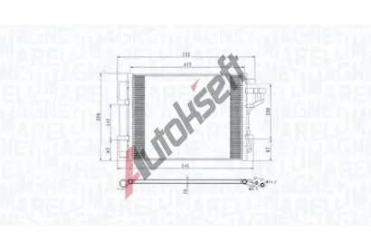 MAGNETI MARELLI Kondenztor klimatizace MAG 350203802000, 350203802000