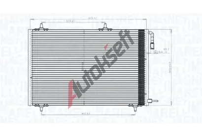 MAGNETI MARELLI Kondenztor klimatizace MAG 350203816000, 350203816000