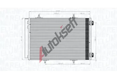 MAGNETI MARELLI Kondenztor klimatizace MAG 350203822000, 350203822000