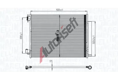 MAGNETI MARELLI Kondenztor klimatizace MAG 350203823000, 350203823000