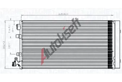 MAGNETI MARELLI Kondenztor klimatizace MAG 350203826000, 350203826000