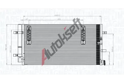 MAGNETI MARELLI Kondenztor klimatizace MAG 350203827000, 350203827000