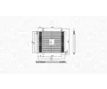 MAGNETI MARELLI Kondenztor klimatizace MAG 350203836000, 350203836000