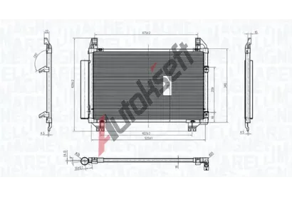 MAGNETI MARELLI Kondenztor klimatizace MAG 350203837000, 350203837000