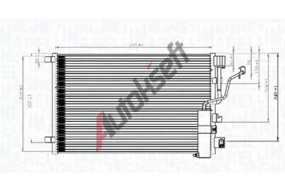 MAGNETI MARELLI Kondenzátor klimatizace MAG 350203841000, 350203841000 MAGNETI MARELLI Kondenzátor klimatizace MAG 350203841000, 350203841000