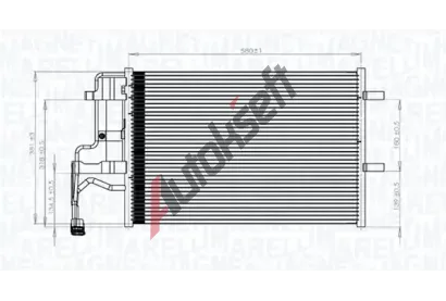 MAGNETI MARELLI Kondenztor klimatizace MAG 350203844000, 350203844000