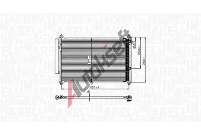 MAGNETI MARELLI Kondenztor klimatizace MAG 350203850000, 350203850000