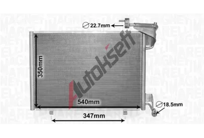 MAGNETI MARELLI Kondenztor klimatizace MAG 350203870000, 350203870000