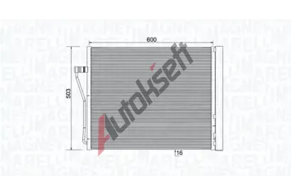 MAGNETI MARELLI Kondenztor klimatizace MAG 350203929000, 350203929000